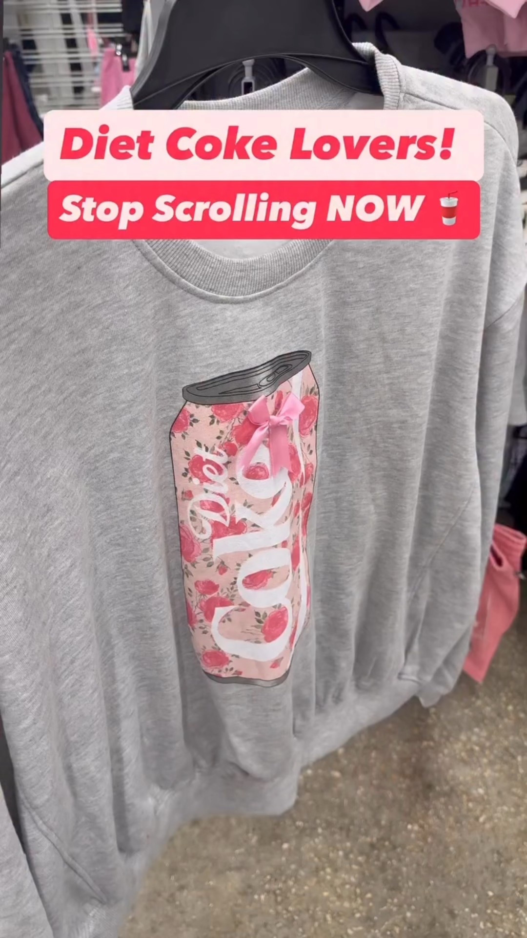 @dietcoke Lovers…STOP it right now!  

Diet Coke + Pink Floral + Bow = 
ADD TO CART ASAP! 🎀 

* Sweatshirt - $14.98
* Sweatpants - $16.98


#walmart #dietcoke #new #pink #viral

#LTKootd #LTKFindsUnder50 #LTKmomlife