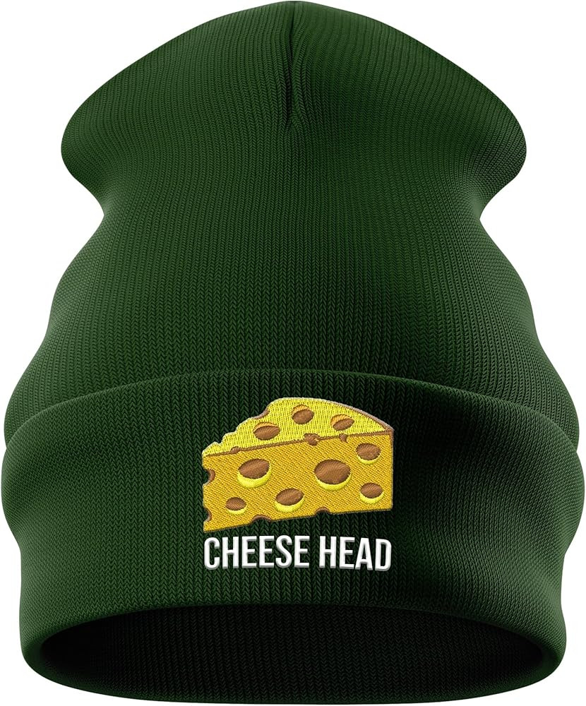 Cheesehead Beanie Hat for Men Women, Unisex Green Bay Hat, Funny Gifts Cheese Game Day | Amazon (US)