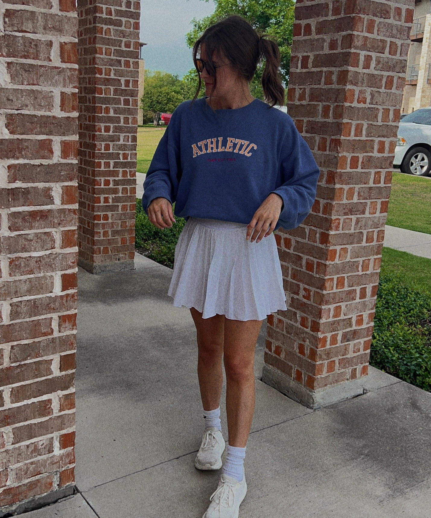 Sweater Tennis Skirt Polo Shirt And Skirt Outfit Eleloveph Women's