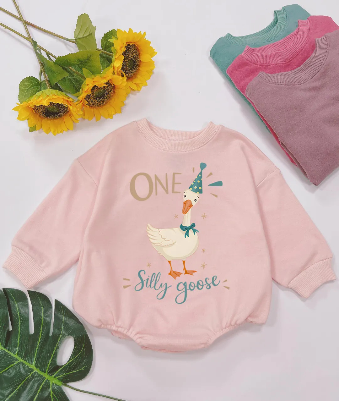 One Silly Goose Birthday Romper, 1st Birthday Silly Goose Bodysuit, Silly Goose Birthday, Baby Gi... | Etsy (US)