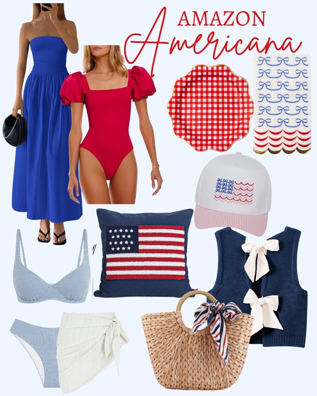 Americana - patriotic outfits and home decor for Memorial Day and 4th of July 





Amazon fashion 
Amazon finds 
MDW
4th of July outfit 
Patriotic home decor 
Red white blue 

#LTKSeasonal #LTKootd #LTKSwim
