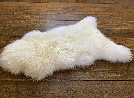 3.2 ft White/Ivory Sheepskin rug pelt hide fur skin leather | Etsy | Etsy (US)