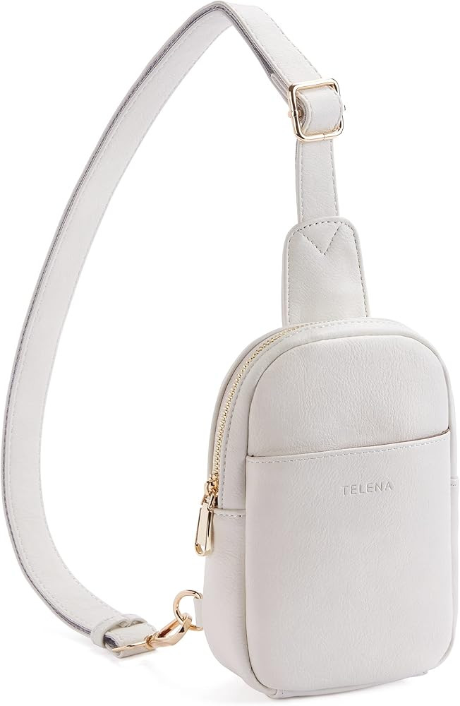 Telena Small Sling Bag for Women Leather Crossbody Fanny Packs Chest Bag for Women | Amazon (US)