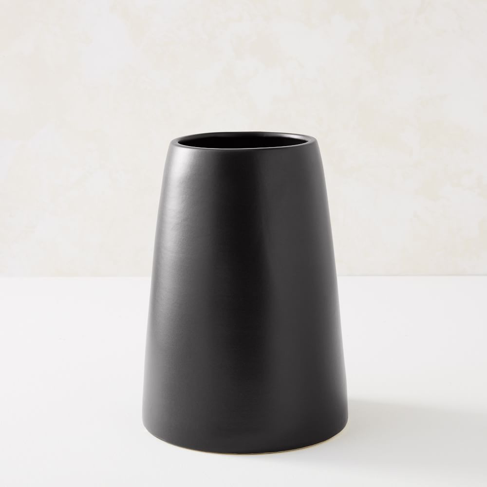 Pure Black Ceramic Vases | West Elm (US)
