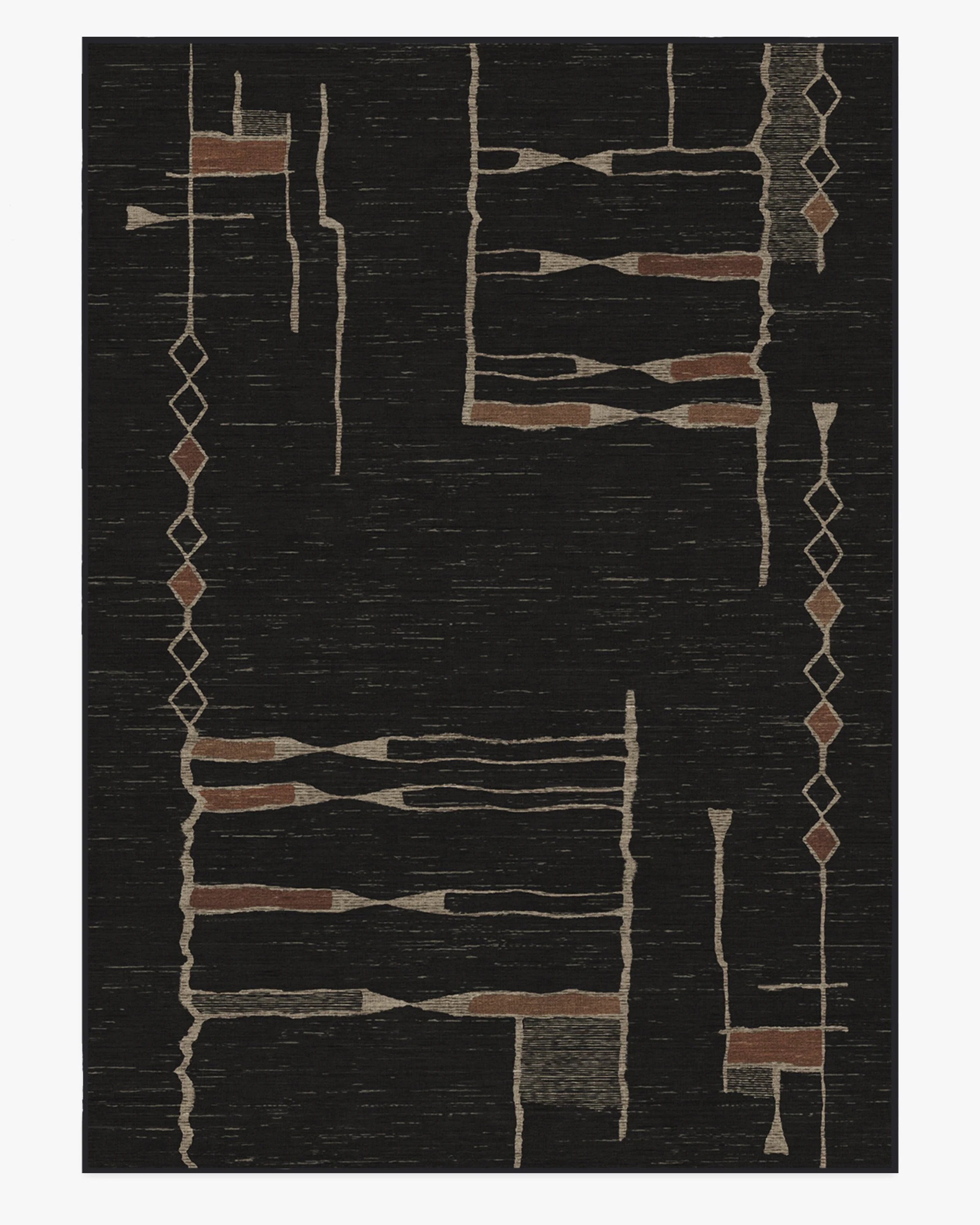 Architectural Digest Nisa Ink Black Rug | Ruggable US | Ruggable