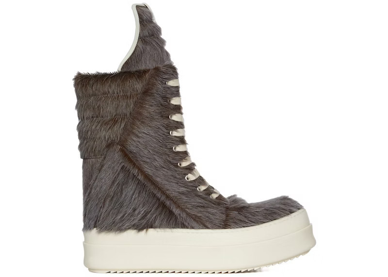 Rick Owens Concordians Mega Geobasket Unshaved Cow Leather Indigo Milk | StockX