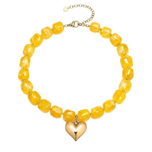 Chunky Colorful Beaded Necklaces for Women Trendy Big Large Bead Necklace | Amazon (US)