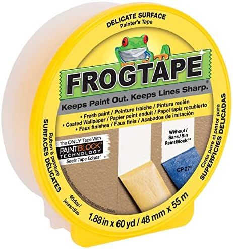 FROGTAPE 280222 Delicate Surface Painter's Tape with PaintBlock, 1.88 inch Width, Yellow - Painte... | Amazon (US)