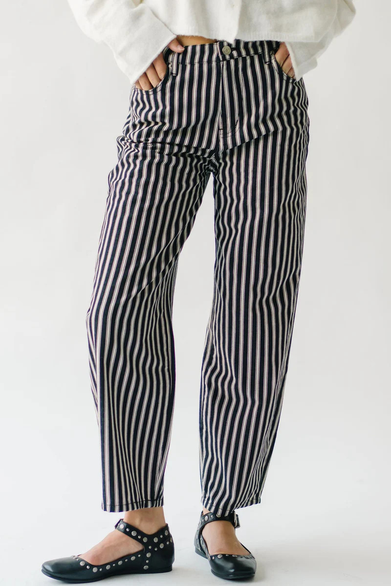 The Dennison Striped Pants in Black | Piper & Scoot