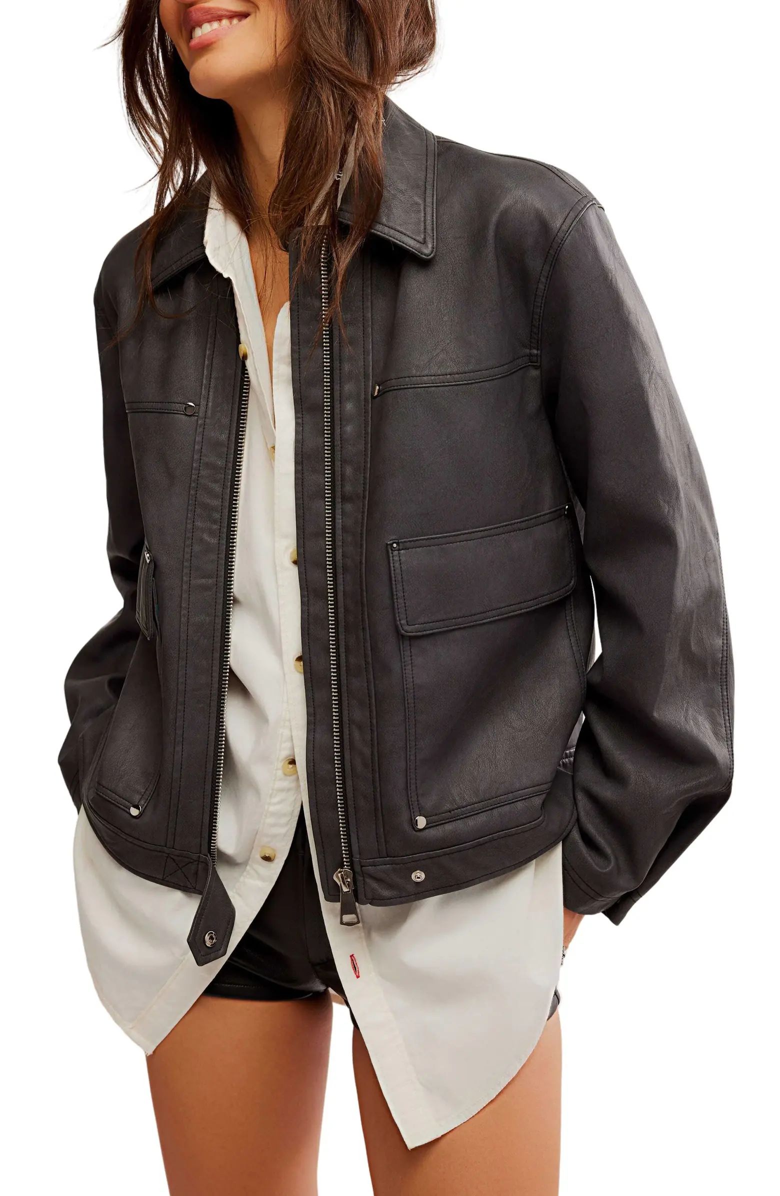 Free People Blair Faux Leather Jacket | Nordstrom | Nordstrom