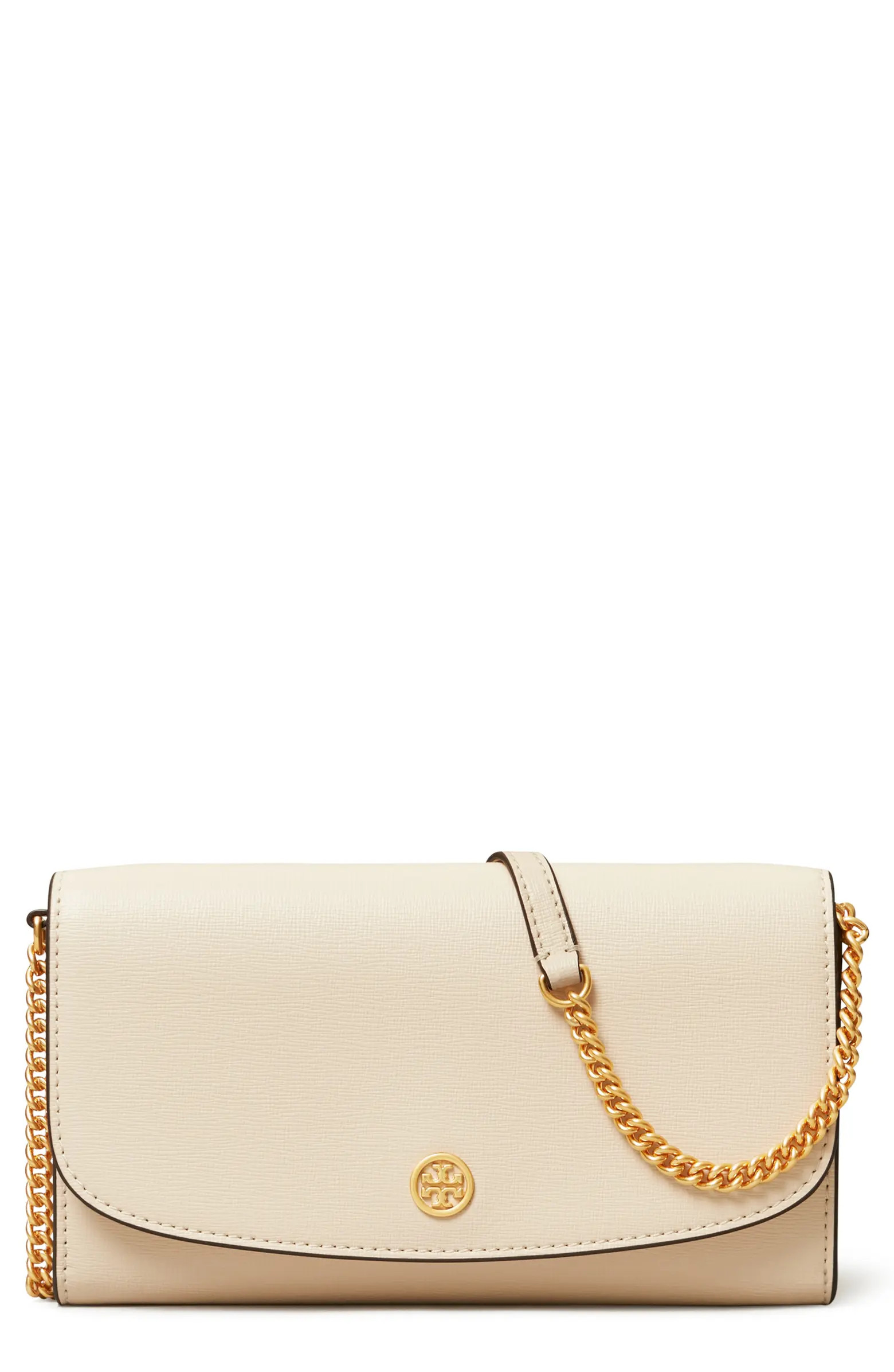 Tory Burch Robinson Leather Wallet on a Chain | Nordstrom | Nordstrom