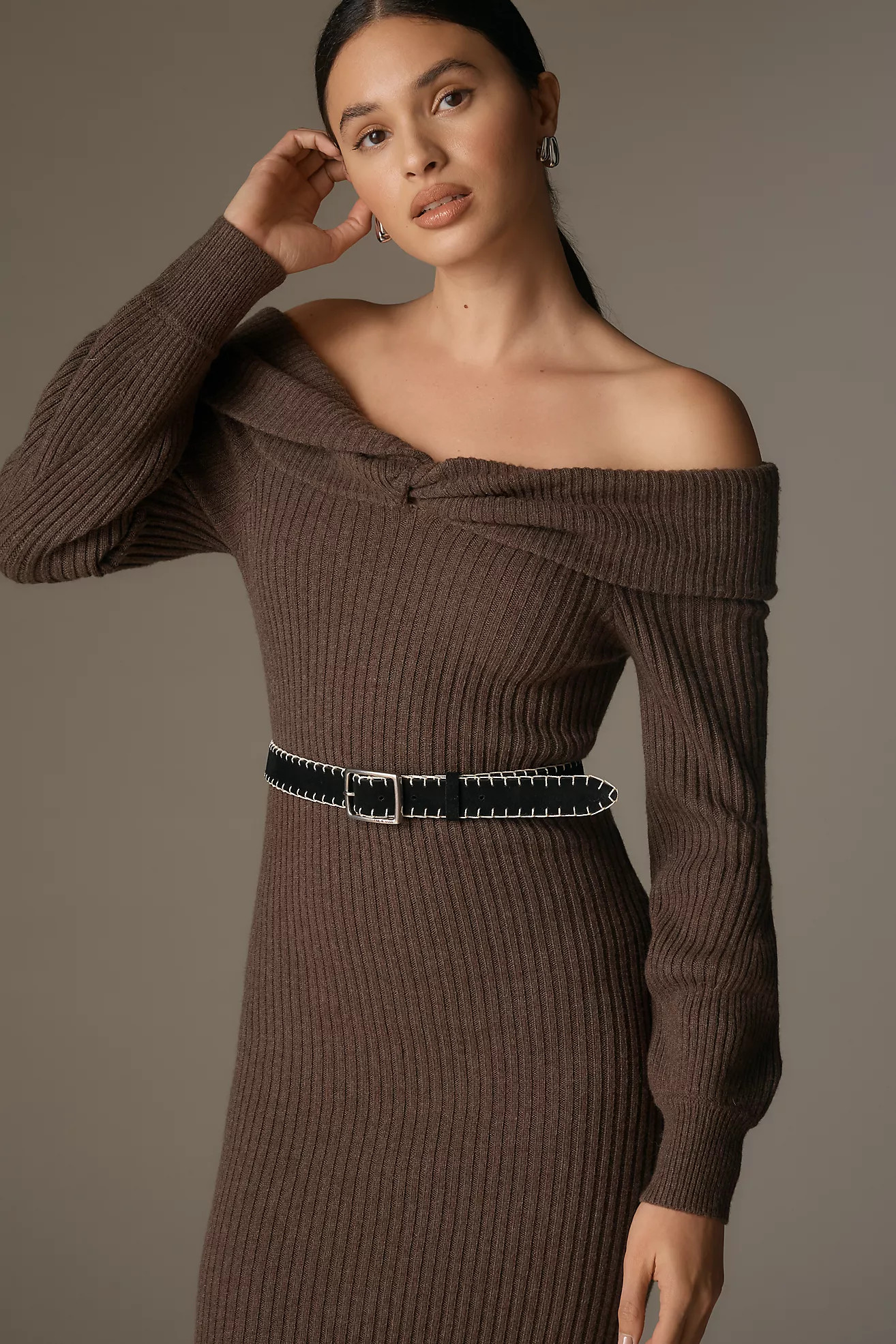 ASTR The Label Tilde Plus Off-Shoulder Sweater Dress | Anthropologie (US)