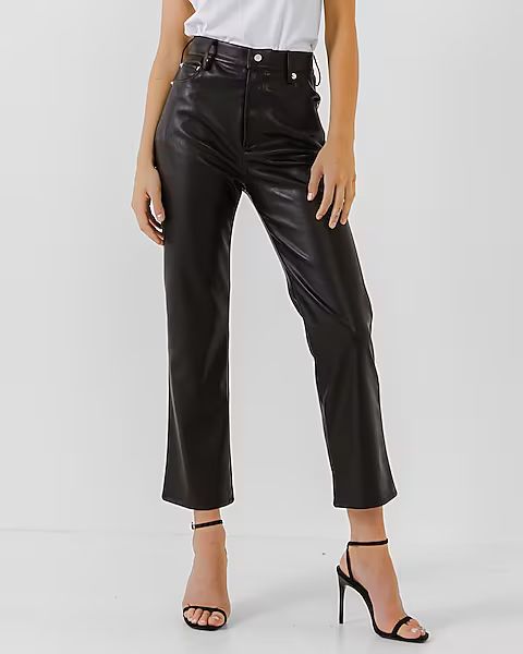 Grey Lab Faux Leather Pant | Express