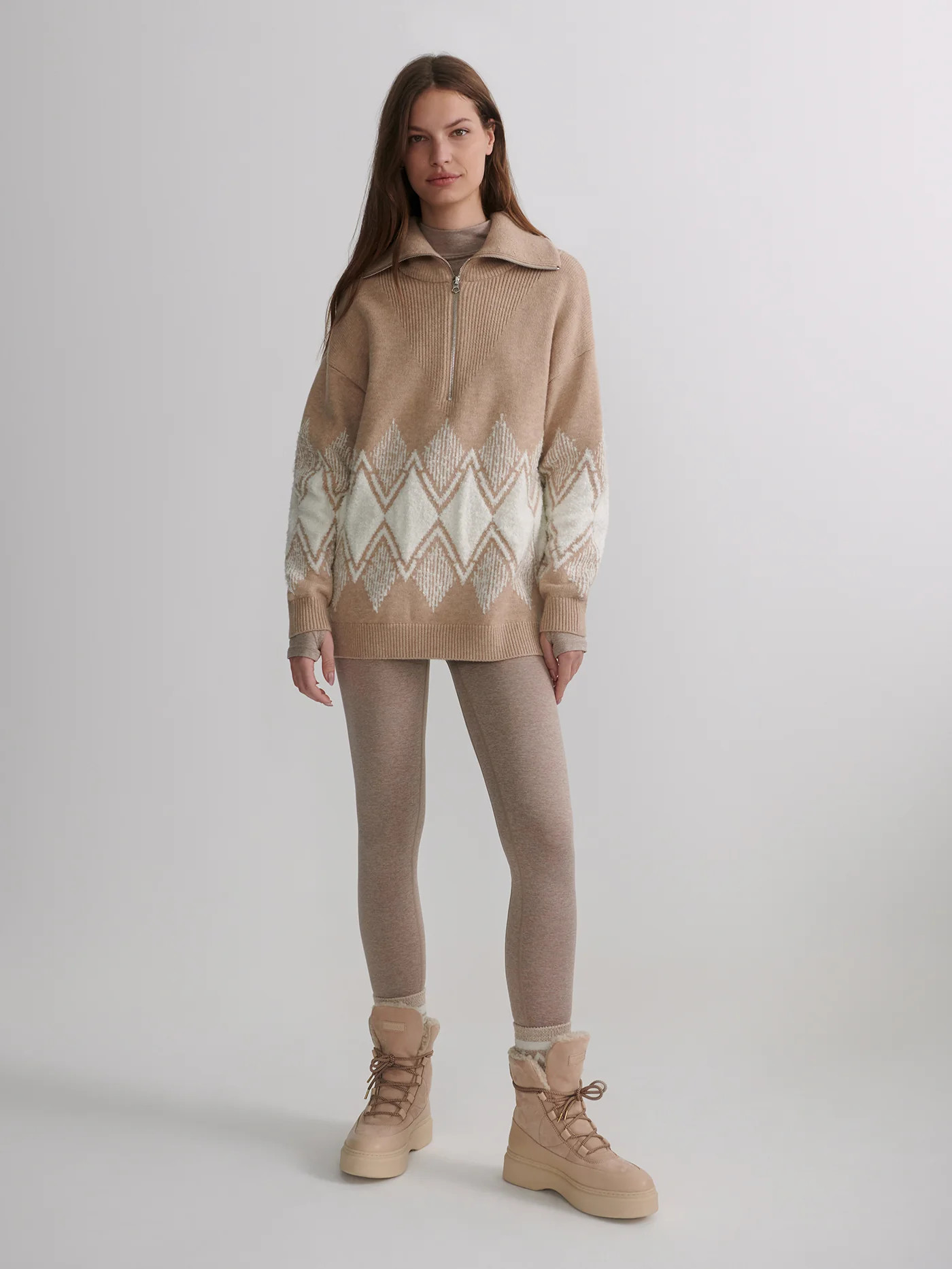 Betty Jacquard Half Zip Knit | Varley UK | Varley UK