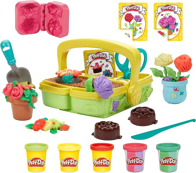 Play-Doh Blooming Flower Garden Toy Playset, Nature Pretend Play, Kids Arts & Crafts Ages 3+ | Amazon (US)