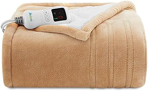 JinJeeo Heated Blanket Sherpa Electric Throw Blanket for Winter,6 Heat Settings Heating Blanket w... | Amazon (US)