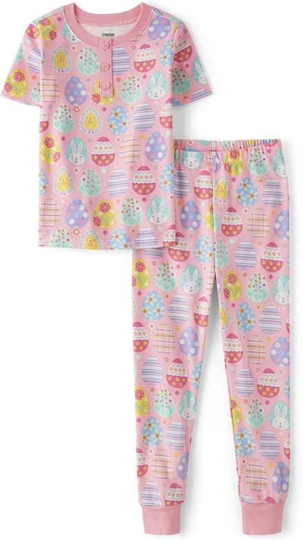 Gymboree Unisex Kid's and Toddler Easter Gymmie Short Sleeve Top and Pant Cotton 2-Piece Pajama S... | Amazon (US)