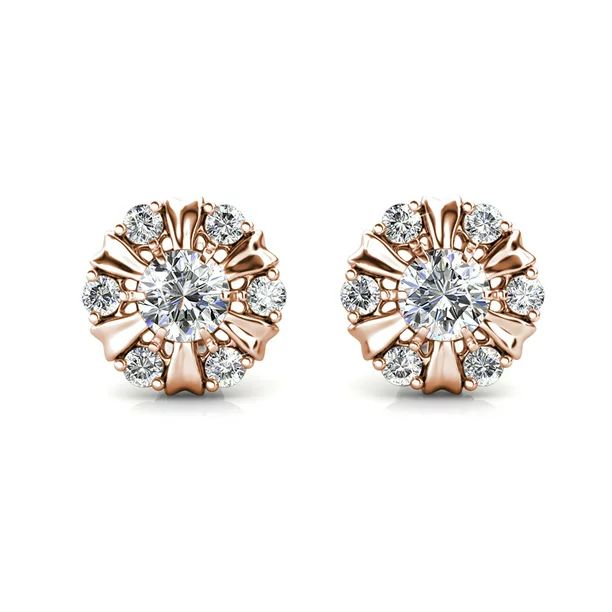 Cate & Chloe Millie 18K White Gold Earrings with Crystals, Stud Earrings for Women, Girls, Jewelr... | Walmart (US)