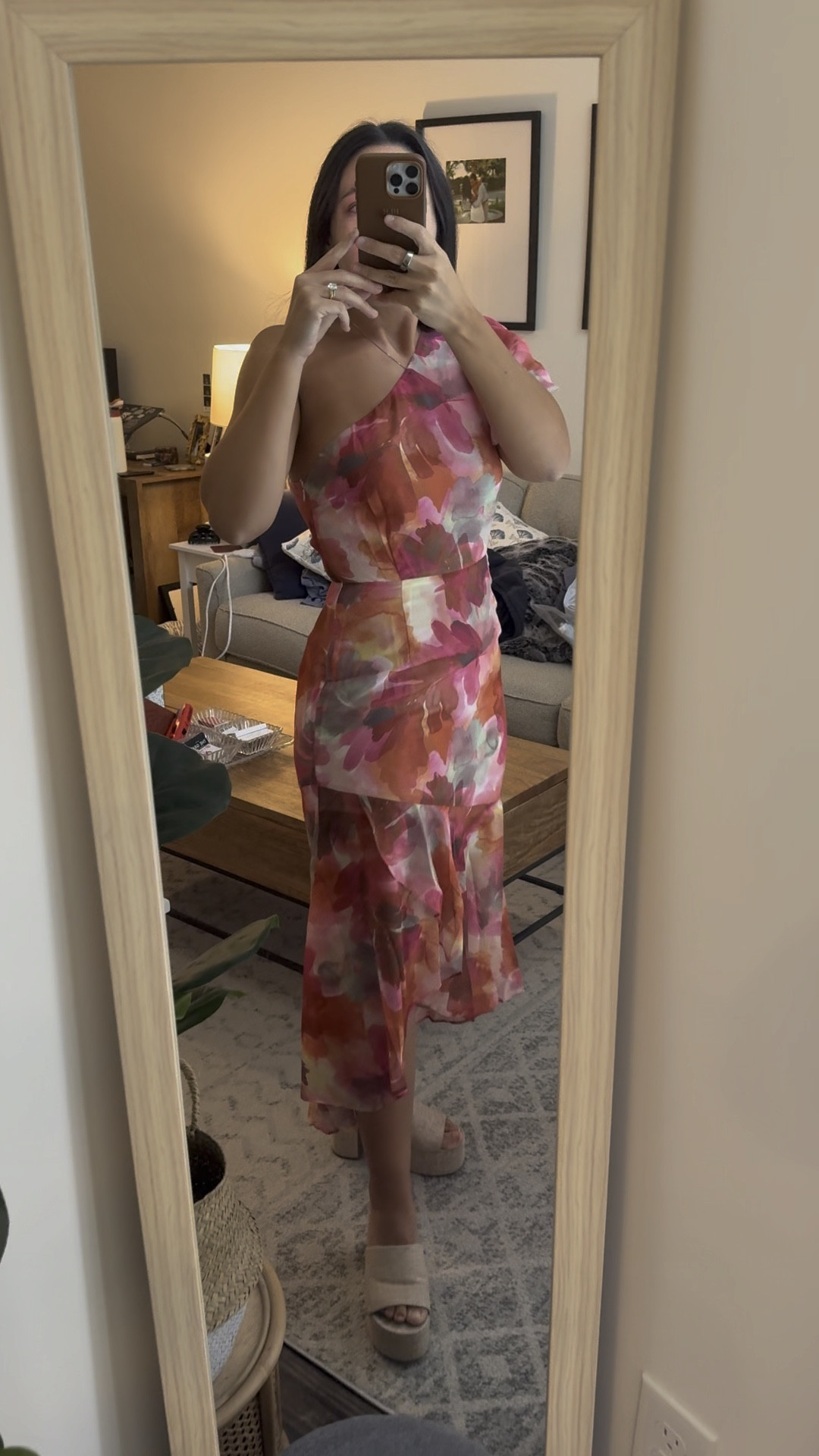 Perfect transitional wedding guest dress! On sale! 