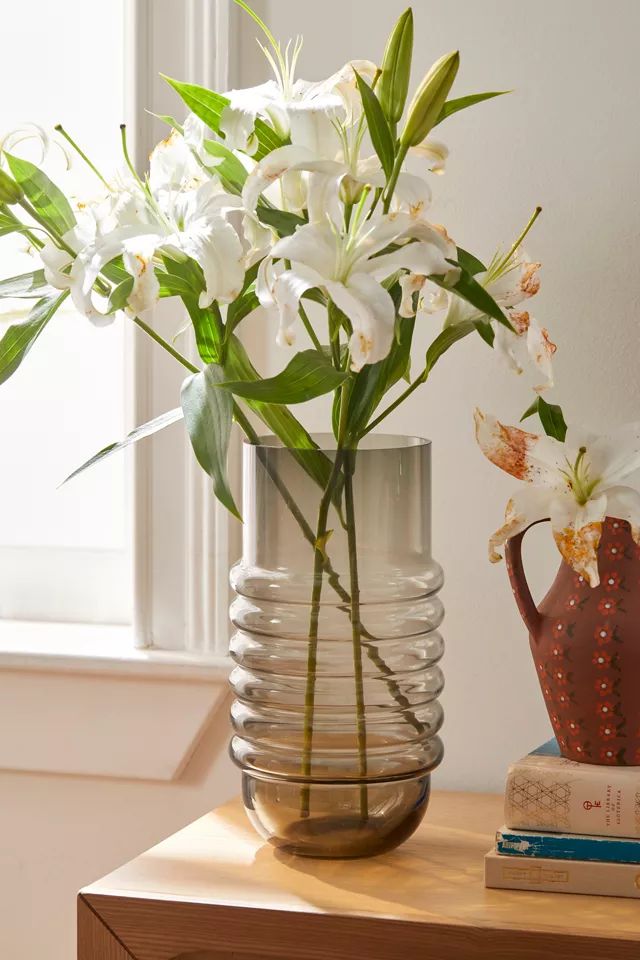 Ribbed Glass Vase | Urban Outfitters (US and RoW)