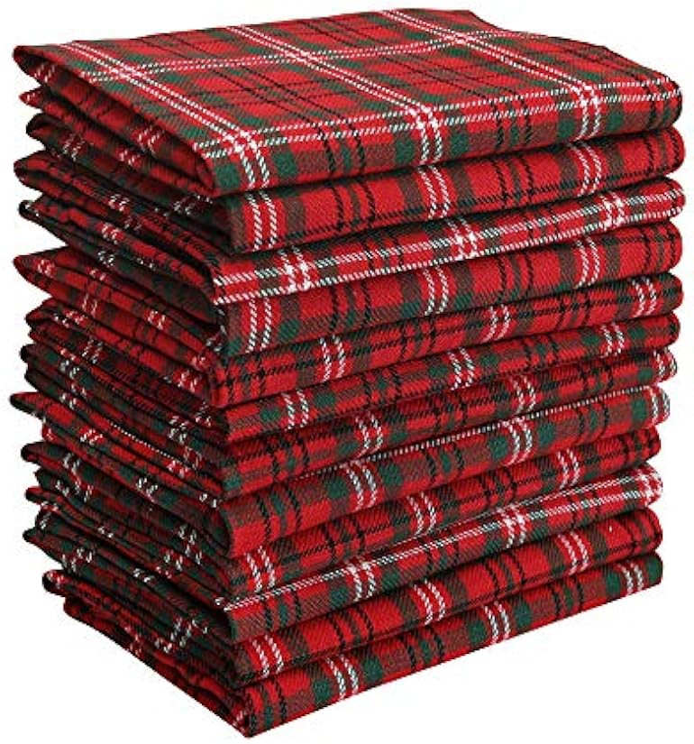 Amazon.com: DG Collections Dinner Napkins, 100% Cotton Over Sized Kitchen Napkins, Set of 12 Pack... | Amazon (US)