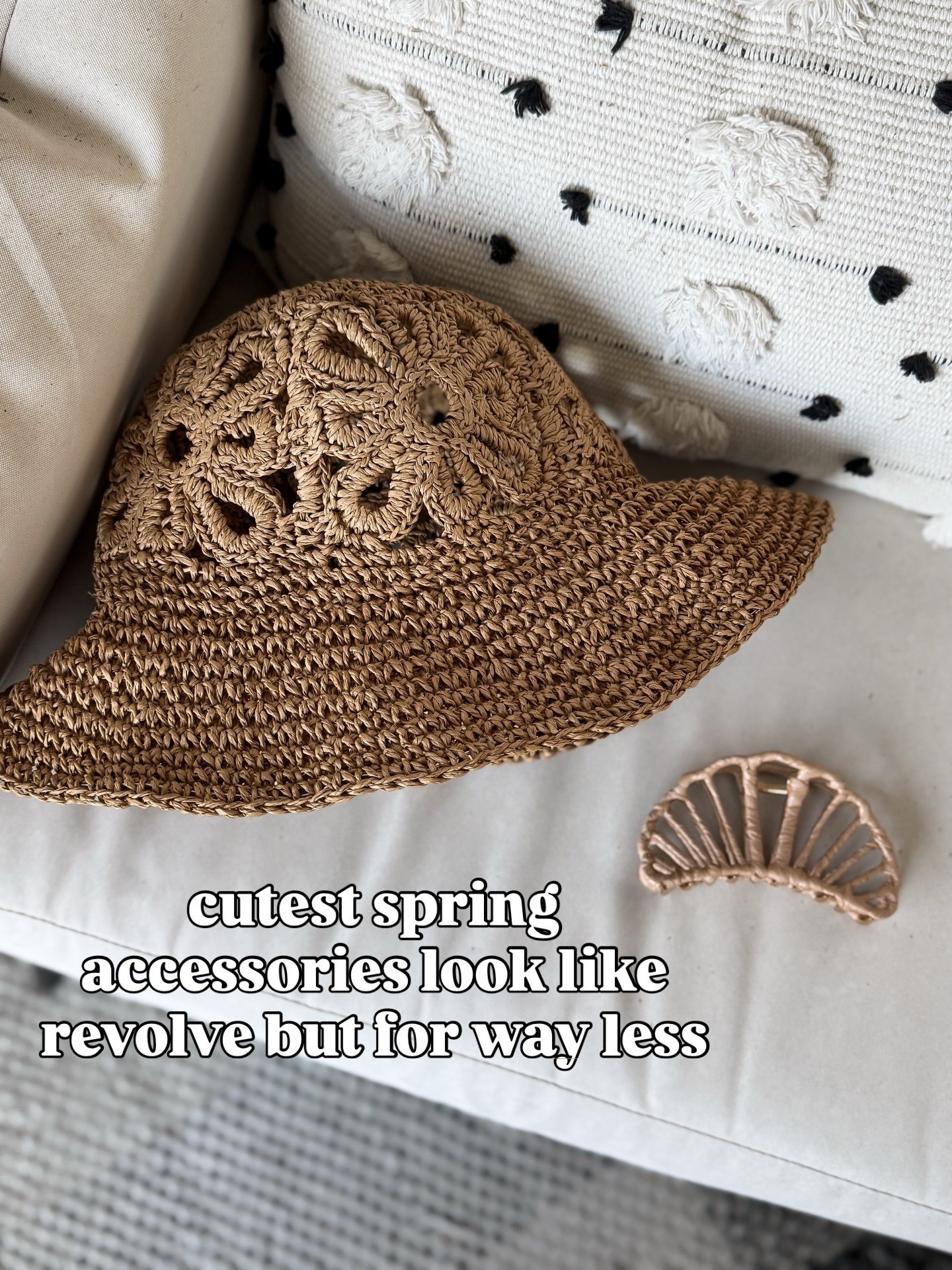 Walmart fashion Walmart finds straw accessories shell clip straw hat 