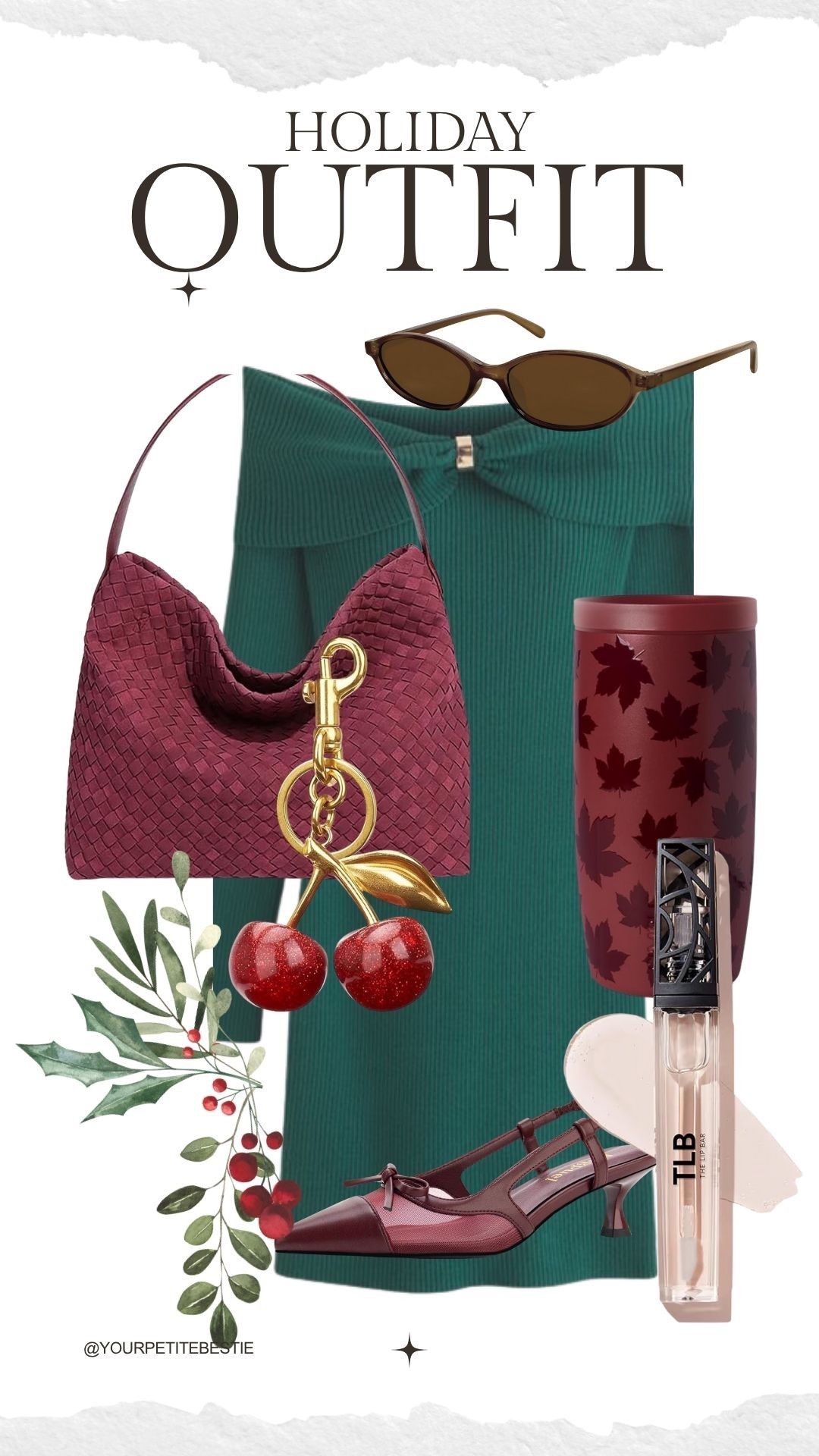 Holiday outfit that slays! 

Loving the burgundy accessories! Date night, holiday dinner. Love it!!!

#LTKFindsUnder50 #LTKHoliday #LTKPetite