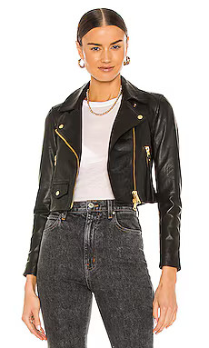 ALLSAINTS Elora Biker Jacket in Black from Revolve.com | Revolve Clothing (Global)