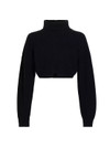 Click for more info about Wool Rib-Knit Turtleneck Crop Sweater