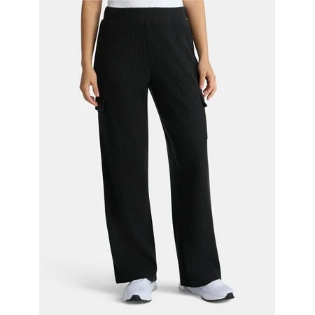 Avia Women s Corded Wide-Leg Cargo Pants 30 Inseam Sizes XS-3XL | Walmart (US)