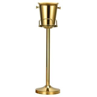 12.68 qt. Hammered Stainless Steel Champagne Bucket with Stand, 3 ft. Tall Ice Wine Chiller for Party Bar Home, Gold | The Home Depot
