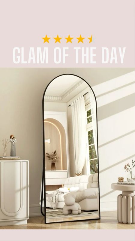 This modern black arch floor mirror is on sale at Walmart with a 4.6 star review - love the modern and clean aesthetic 🪞



#LTKhome