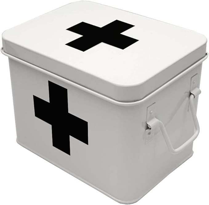 Amazon.com: Lassos Boutique Retro Enameled First Aid Box for Medicine Storage and Home Decor with... | Amazon (US)