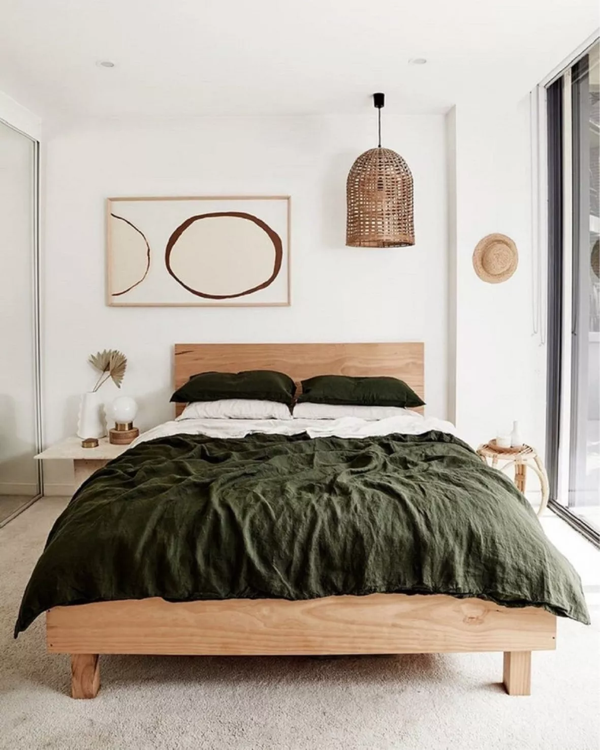 Deco & Home Linen Bedding Moss green - ELKA LOUNGE