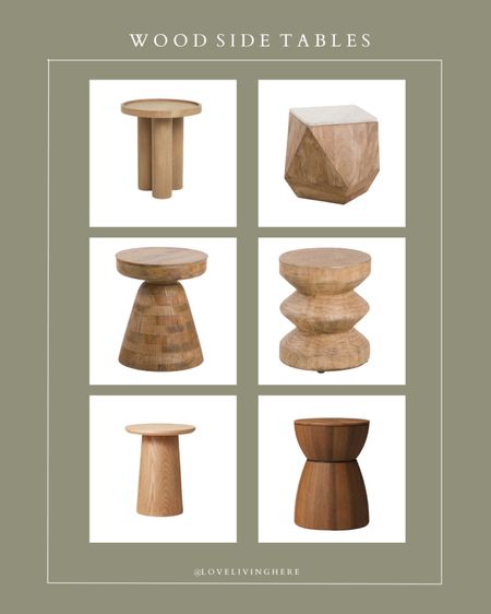 Wood side tables and affordable ones too! Geometric side table, round side table, wooden side tables 

#LTKSale #LTKFind #LTKhome