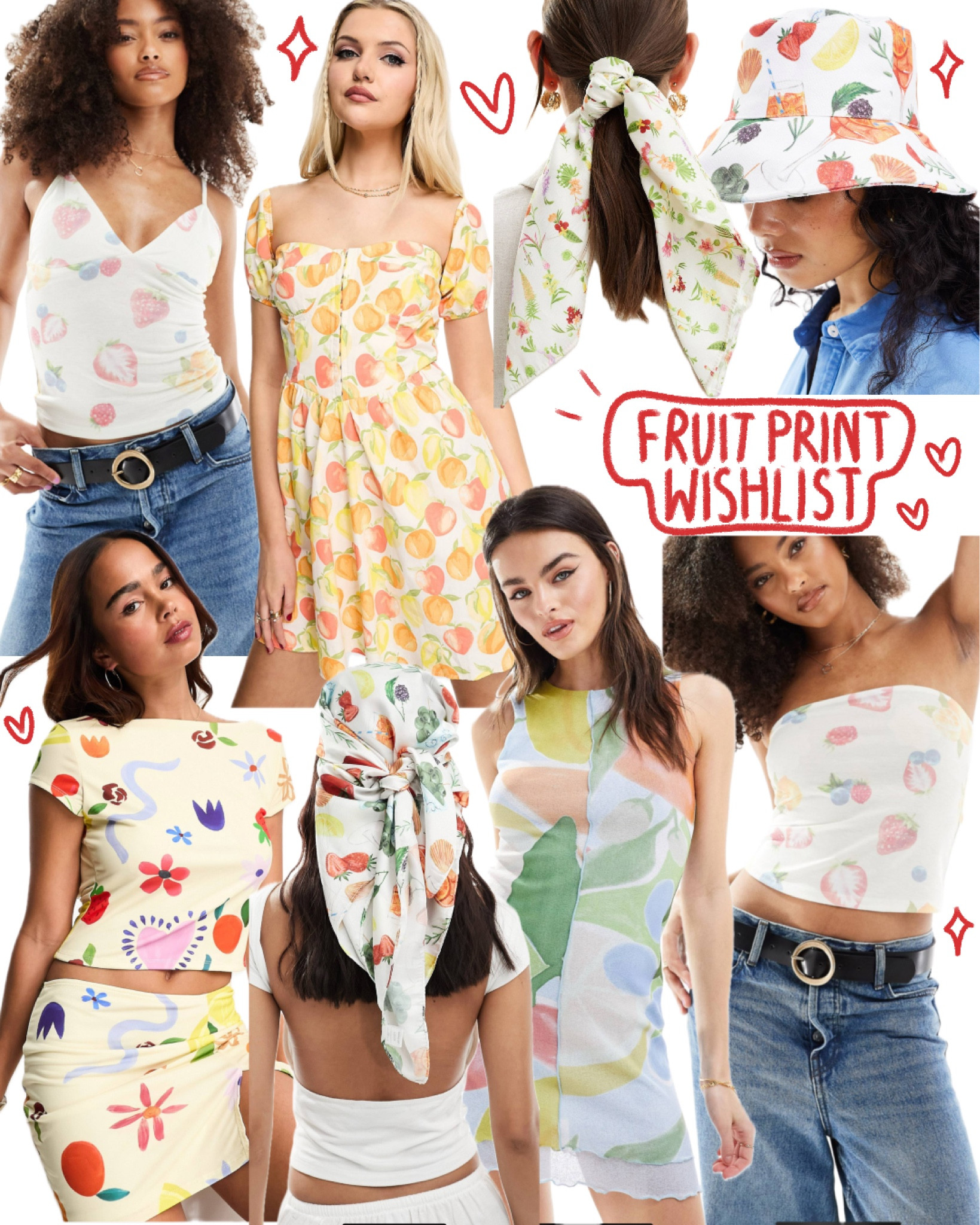 Fruit Print Wishlist!
Djerf avenue, Lisa says gah, djerf dupe, berry print outfit, fruit print outfit, summer outfit, summer accessories, outfit inspo, brunch outfit 🍓

#LTKstyletip #LTKSeasonal #LTKfindsunder50