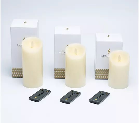 Luminara Set of (3) 4.5", 5.5" & 6.5" Flameless Candle Garden - QVC.com | QVC