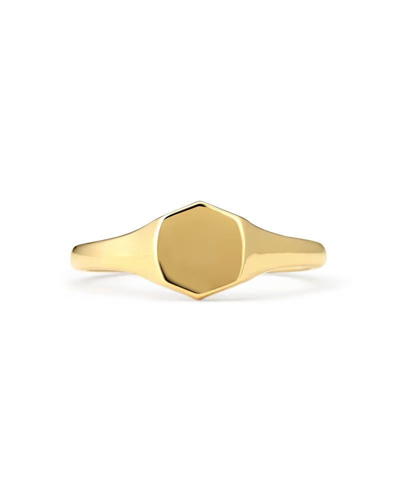 Davis Signet Ring in 18k Gold Vermeil | Kendra Scott