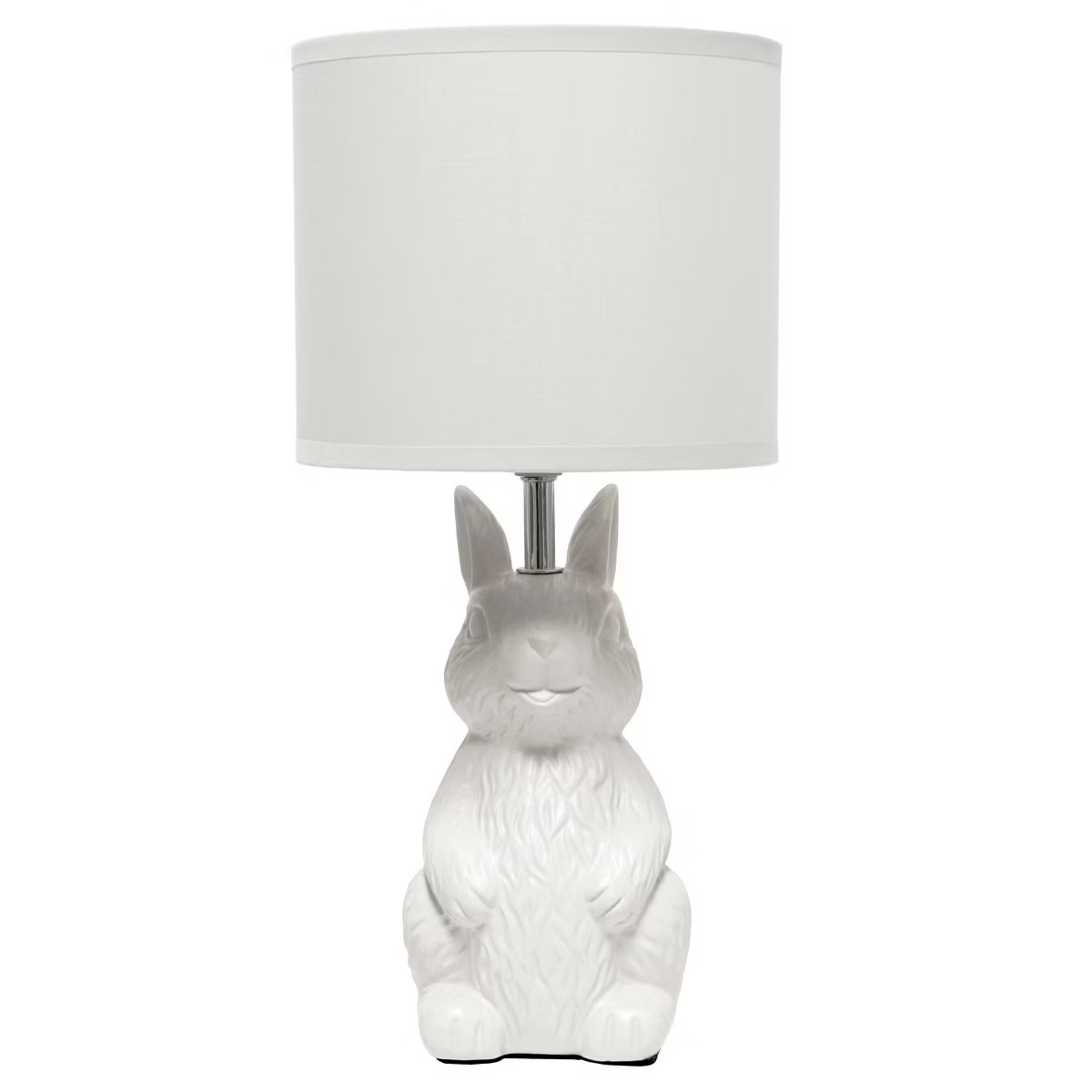 Simple Designs 16.33" Cute Wonders Whimsical Perched Bunny Rabbit Table Lamp White | Target