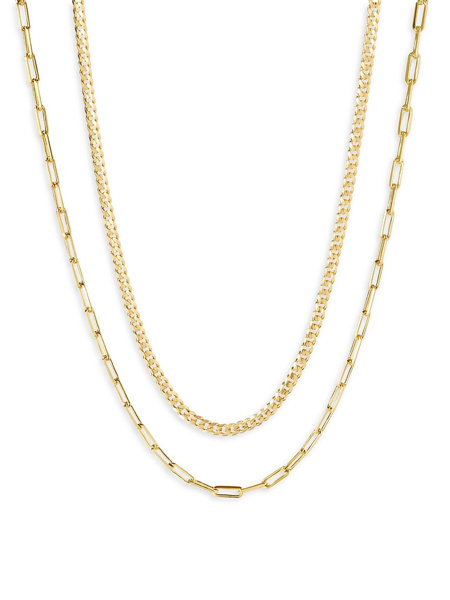 Ana Luisa Women's Payton 14K Goldplated Layered Chain Necklace | Saks Fifth Avenue OFF 5TH