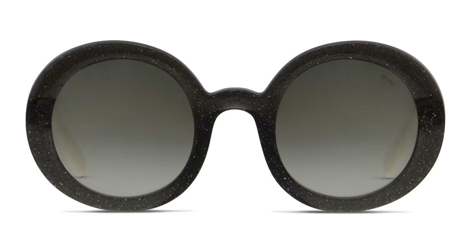 Miu Miu SMU 06US Gray/Glitter/White Prescription Sunglasses | GlassesUSA