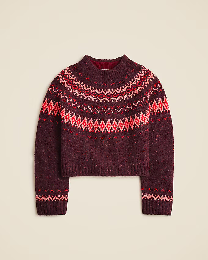 Fair Isle wide-mockneck sweater | J. Crew US