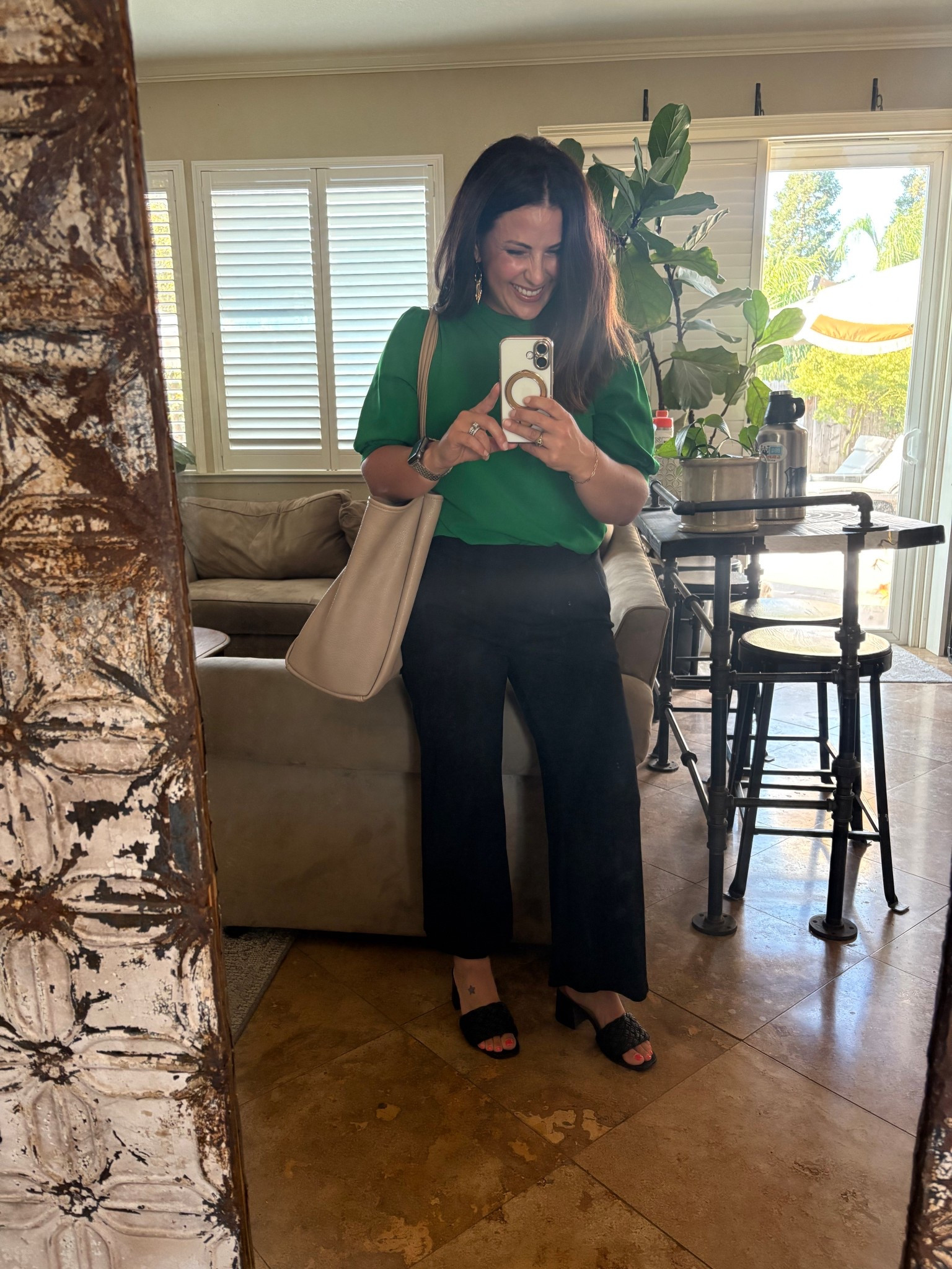 My 20th back to school night is in the books! Time flies when you’re having fun! First time in 20 years that I didn’t wear a dress. I love these pull on yoga wide leg trousers. They are petite friendly and have functional pockets! I’m wearing a small 26” inseam. My jewel tone blouse matches my school colors, I’m wearing a small.
Teacher style
Work wear look

#LTKPetite #LTKOver40 #LTKWorkwear