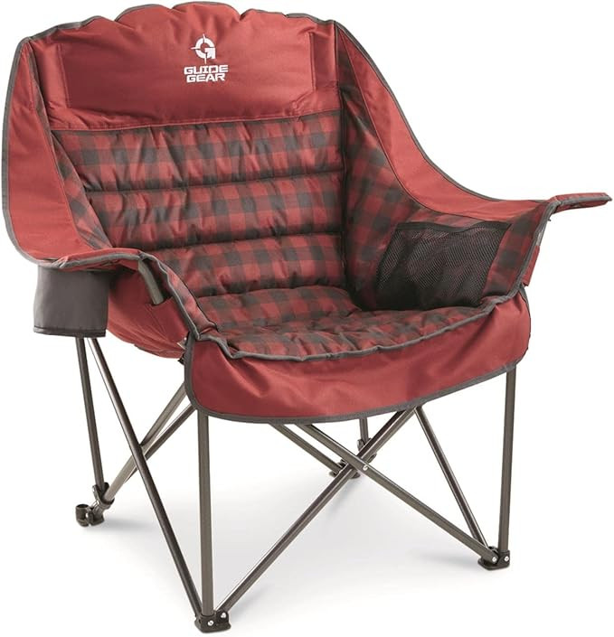Guide Gear Oversized Extra Large Padded Camping Chair, Portable, Folding, Large Camp Lounge Beach... | Amazon (US)