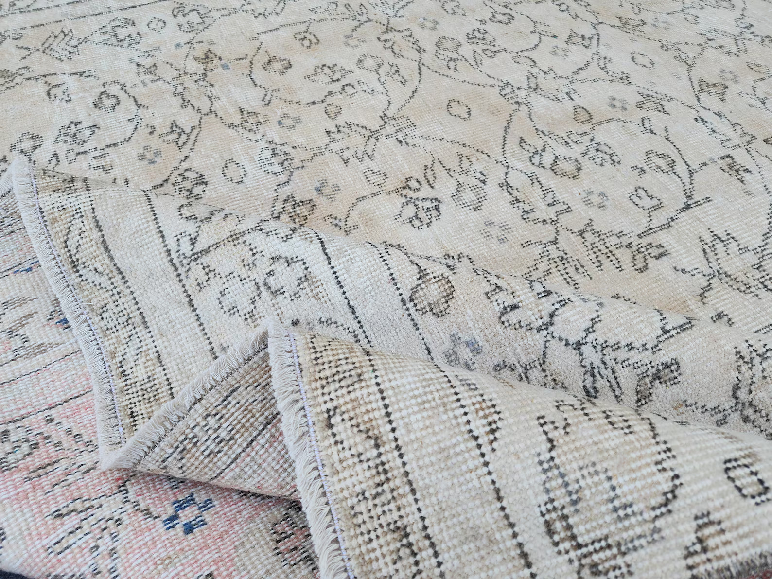 6x10 Neutral Area Rug, Vintage Large Rug, Oushak Rug, Turkish Rug, 6x10 Large Area Rug, Distresse... | Etsy (US)