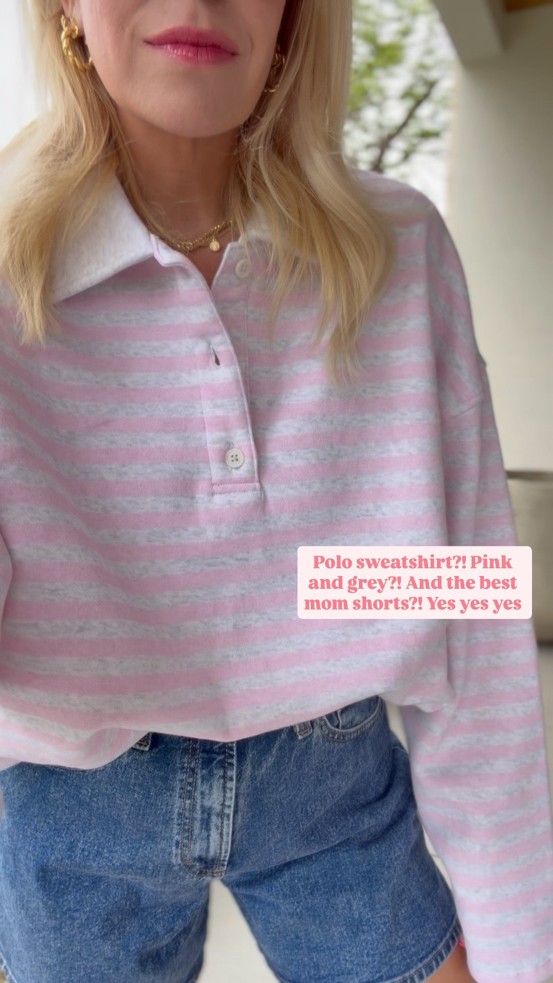 I did a size large in this cute polo sweatshirt!