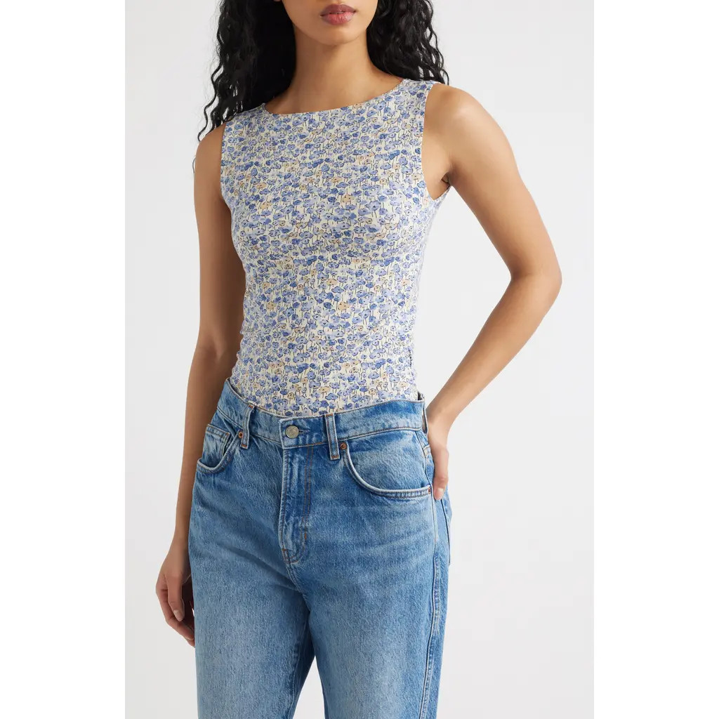 Reformation Dusk Stretch Knit Top in Dara at Nordstrom, Size Medium | Nordstrom