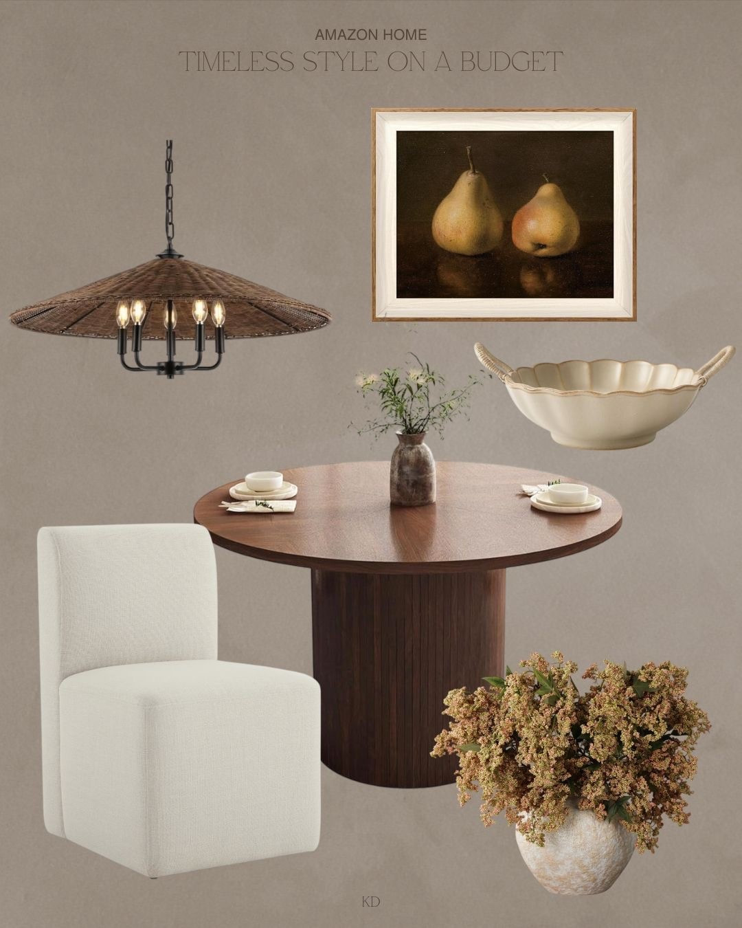 Timeless Dining Style on a Budget 

Elevate your home with classic neutral decor finds for the home. Curating a collection of Amazon home finds that look high end! 

#diningroom #diningtable #roundtable #diningchair #upholsteredchair #pendantlight #artwork #springflorals #amazonhome #amazonfinds #neutralhomedecor #cozyhome 

#LTKSaleAlert #LTKHome #LTKSeasonal