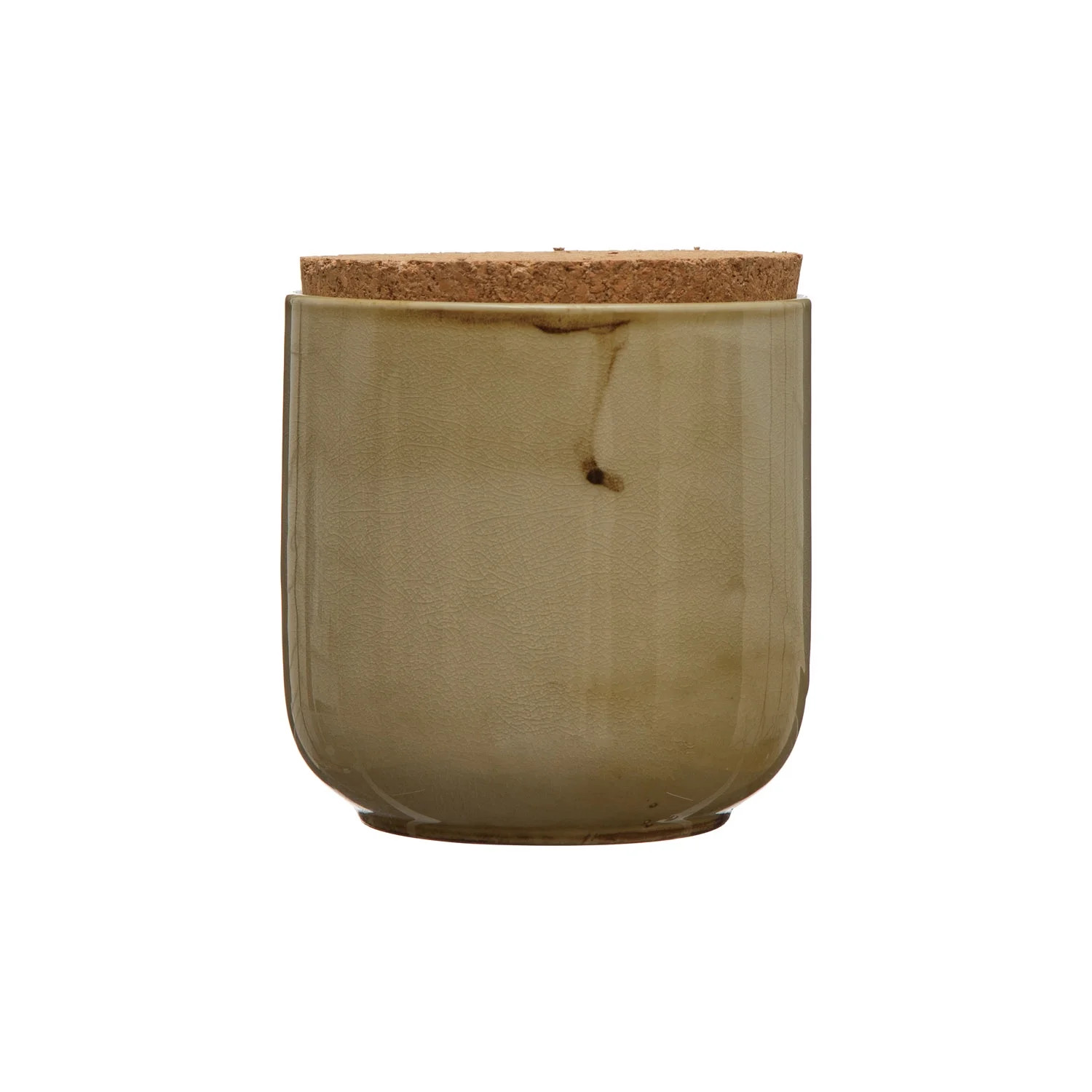 Creative Co-Op Stoneware Jar with Cork Lid, Reactive Glaze | Walmart (US)