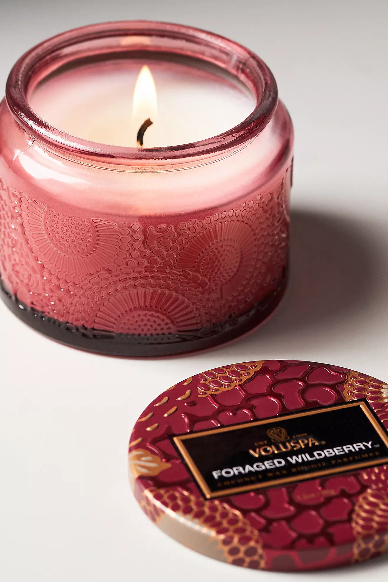 Voluspa Japonica Foraged Wildberry Glass Jar Candle | Anthropologie (US)